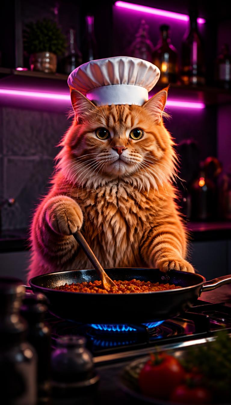 Viral video created with CatMagic AI — Chef Mochi loses it