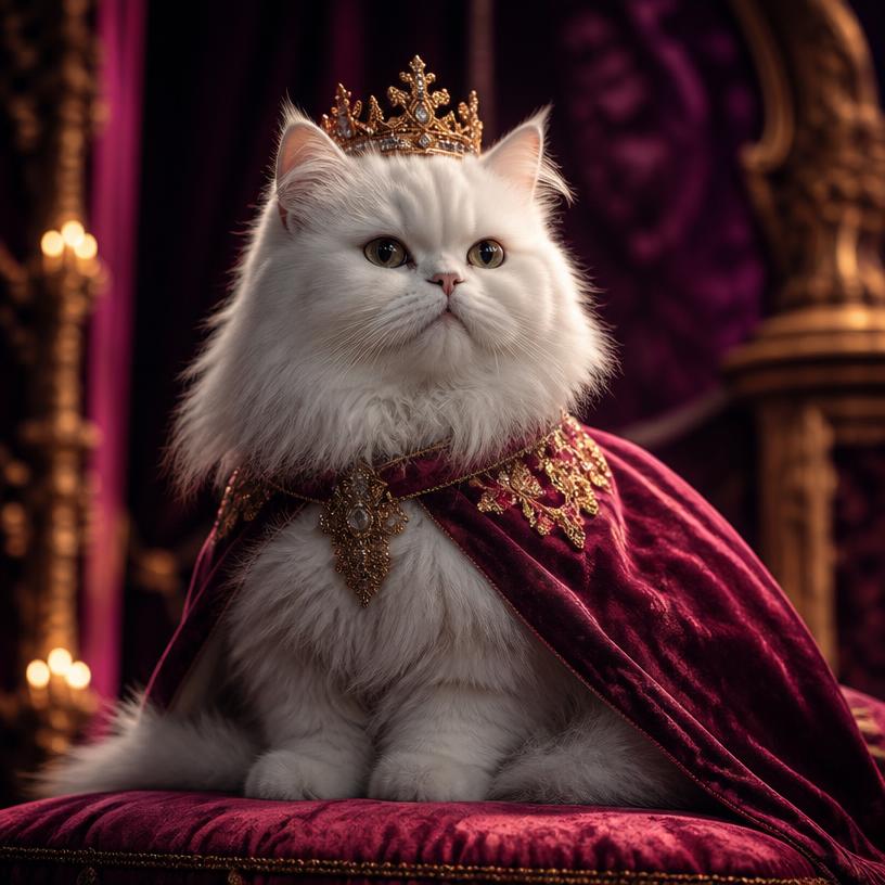 Royal cat voiceover template example made with CatMagic AI