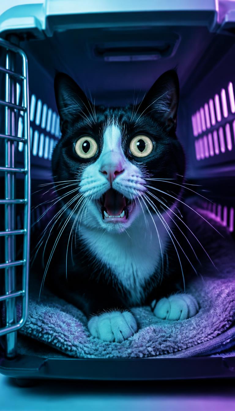 AI meme created with CatMagic AI — The vet visit meme